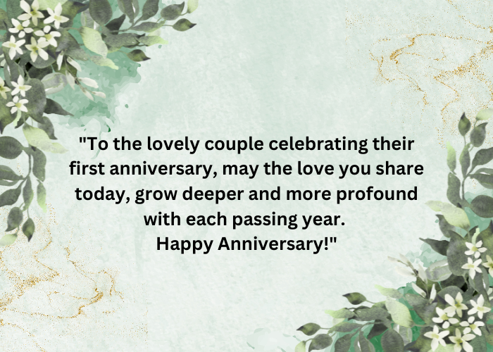 1st Anniversary Wishes For Couple