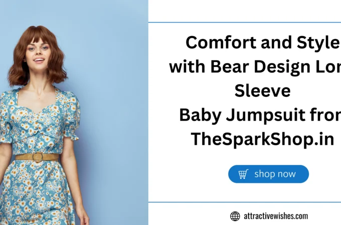 Comfort and Style with Bear Design Long Sleeve Baby Jumpsuit from TheSparkShop.in